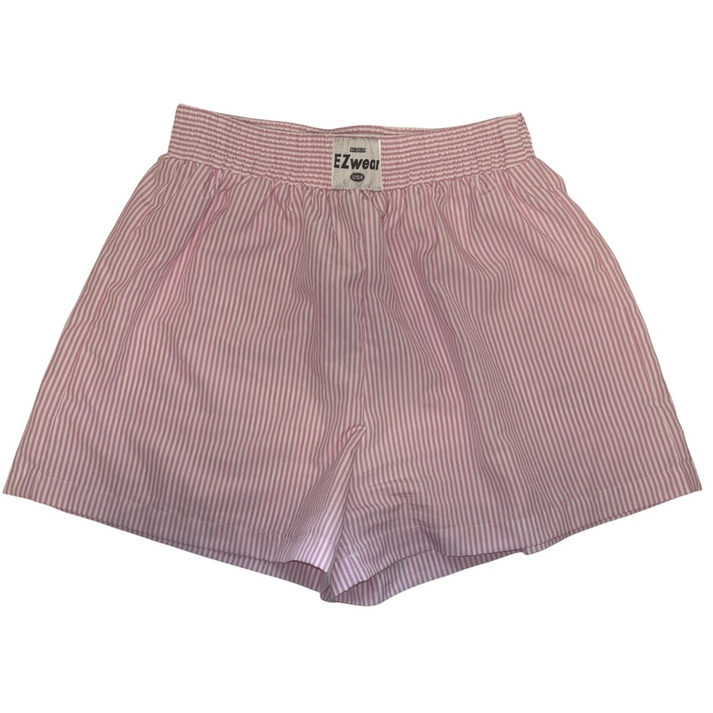Bloomers Dolphin Shorts Womens sz sm Adjustable Trendy Striped Pink White Boxer